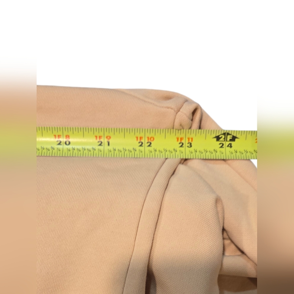 Cynthia Rowley - Beige Crewneck Top Sweater w/ Puff Shoulders - Picture 5 of 7